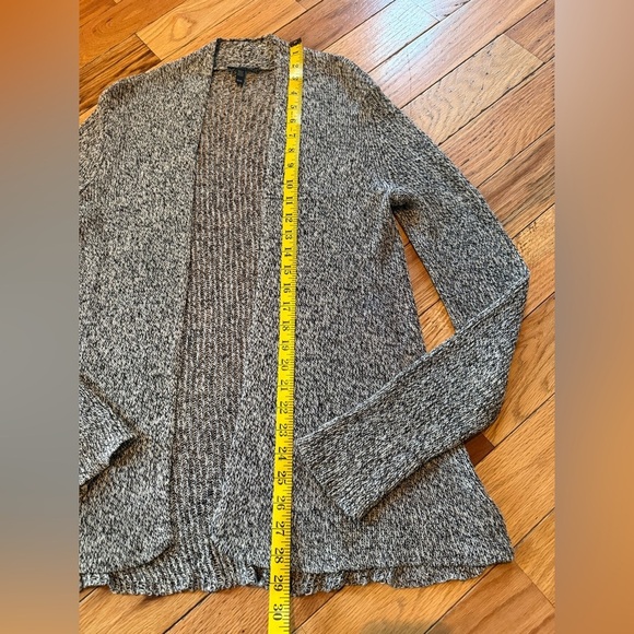 Eileen Fisher Open Front Cardigan Linen/Wool Gray Black Yarn Women’s Size M - Picture 10 of 13